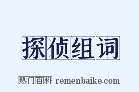 探侦组词是什么意思的图片